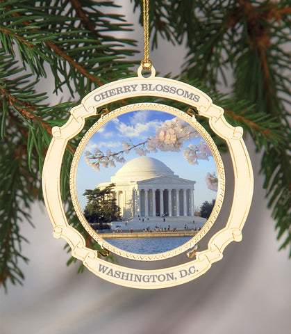 Holiday Ornament Cherry Blossom Thomas Jefferson Memorial