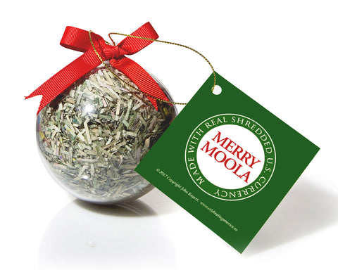 Holiday Ornament Shredded Money Ball
