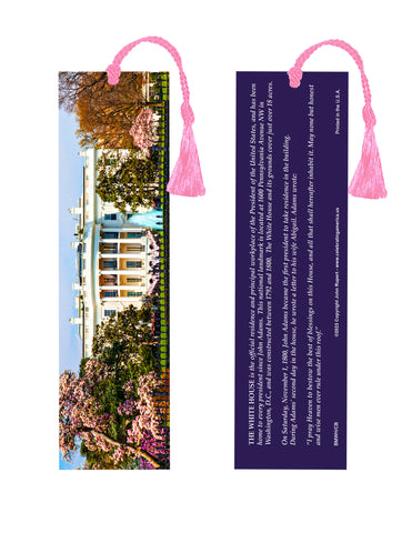 The White House Cherry Blossom Bookmark
