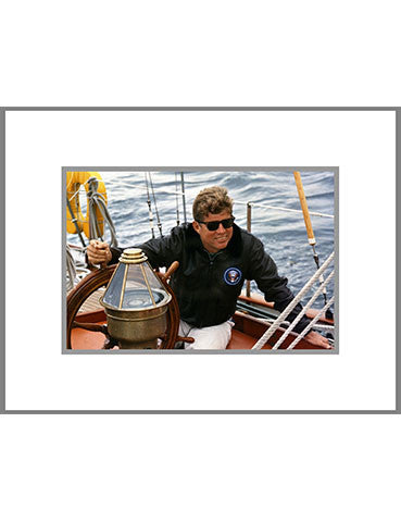 8"x 10" John F. Kennedy Sailing Matted Print