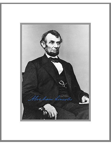 8"x 10" Abraham Lincoln Matted Print
