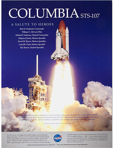 18"x 24"NASA Columbia Poster Print