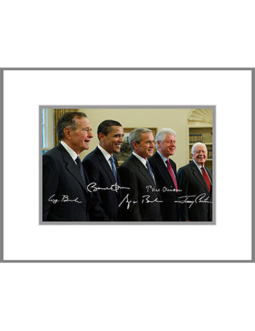 8"x 10" Five Presidents Matted Print
