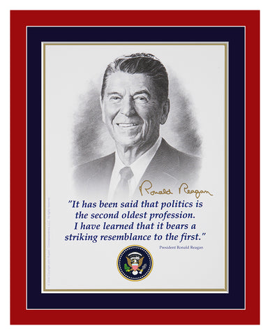 8"x 10" R.Reagan "Politics" Matted Print