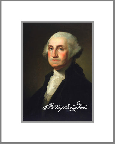 8"x 10" George Washington Matted Print