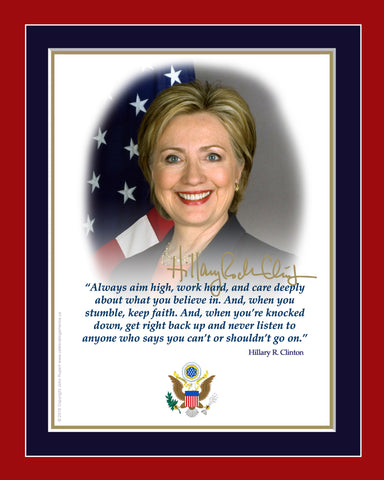 8"x10" Hillary Clinton Matted Print