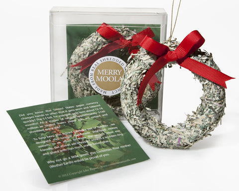 Holiday Ornament Shredded Money Wreath
