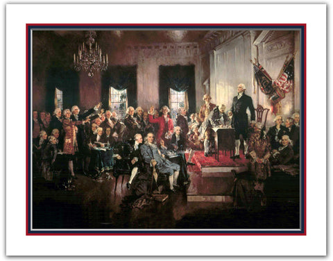 11"x 14" Scene at the Signing of the U.S. Constitution of the United States Print