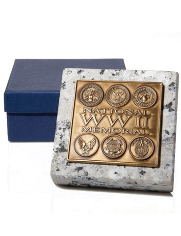 WWII Memorial Stone Paperweight